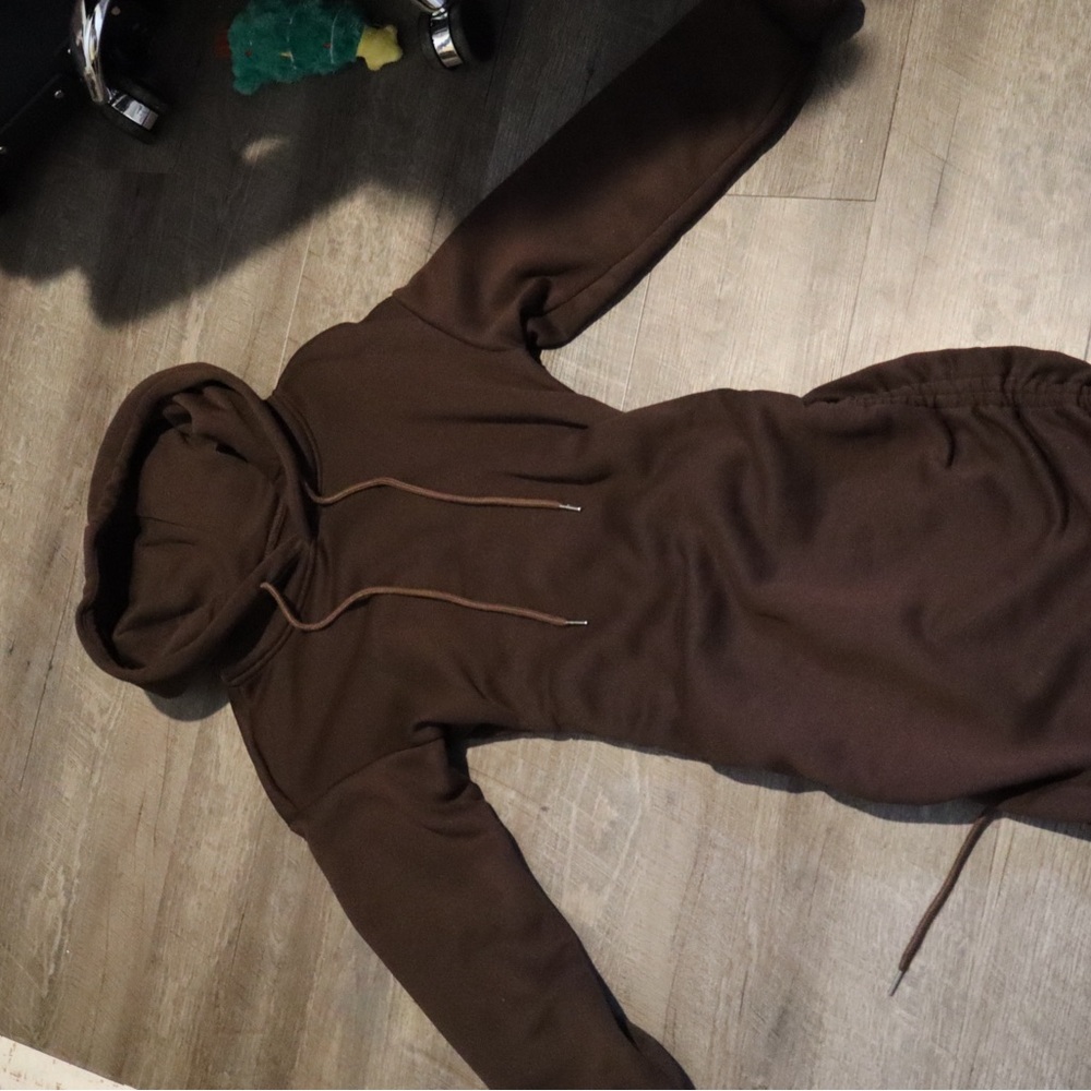 Chocolate Brown Hoodie Dress